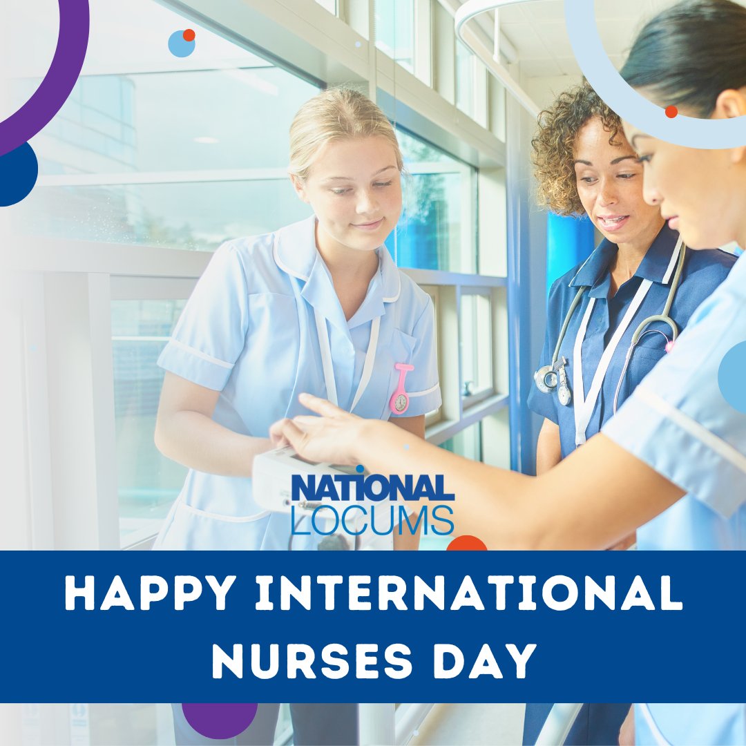 A big shoutout to all the nurses, especially on a day like today! Happy International Nurses Day from us to you 💙

#LocumNurse #Nurse #InternationalNursesDay #LocumWork #NursingJobs