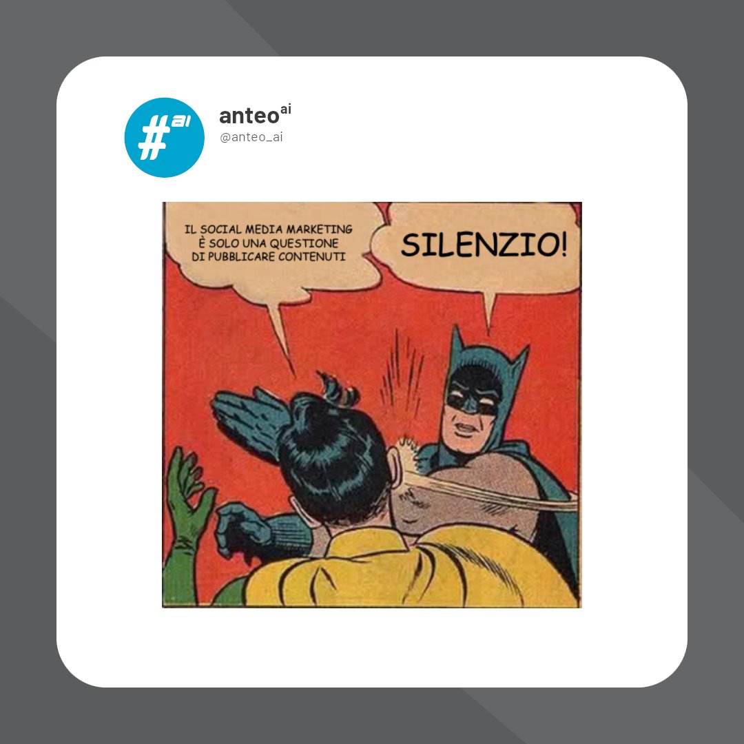 anteo_AI's tweet photo. (1/3) Occuparsi di #socialmediamarketing richiede molto più che la semplice pubblicazione di #contenuti interessanti e accattivanti. https://t.co/AEm9dD8wAq