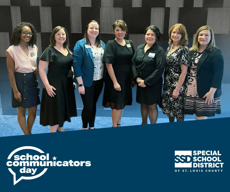 SSDStLCo's tweet photo. Happy #SchoolCommunicatorsDay! This dedicated bunch works behind the scenes to share the stories of our students, the accomplishments of our staff, and ensure families stay informed along the way. Want to show them some ❤️ ? Give this post a like! They love that kind of stuff! 😉 https://t.co/sY6y7lwzQw