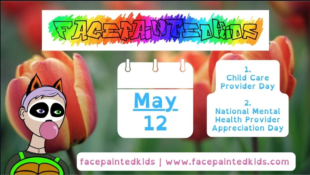 FacePaintedKids's tweet image. Get ready to celebrate the importance of Child Care Providers on this day!
A note of thanks to all mental health providers who help us lead a better life.
"In The Know 💡"
Stay safe and be kind 🦋
#FPKUniversity #LearningYourWay #FridayInTheKnow
