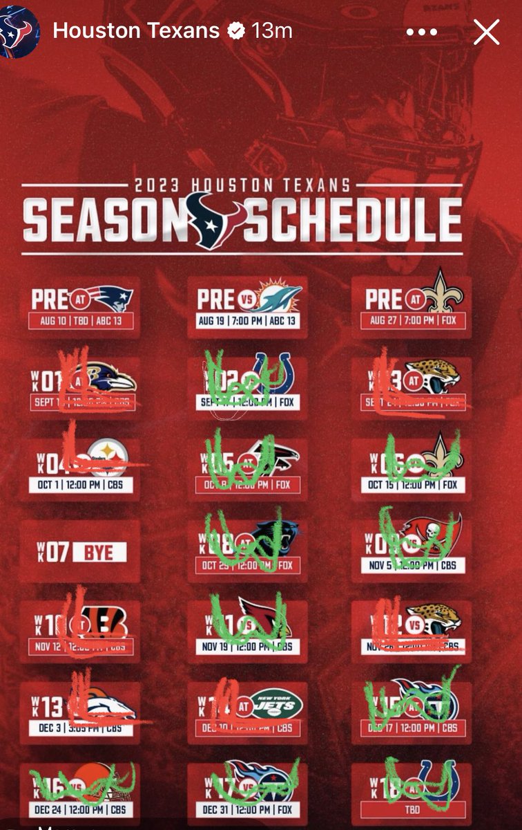 Ryoni77Ryan's tweet photo. @gmfb @KyleBrandt here’s my prediction for the @HoustonTexans upcoming season….. #10and7 https://t.co/tYtaoIATNa