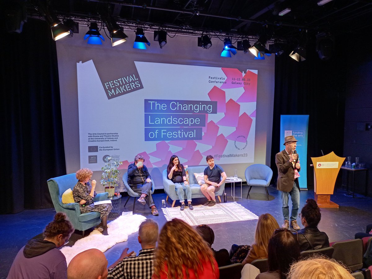 Excellent panel at #festivalmakers23 on Festival Making as a Creative Act. Discussions on how temporary events can have transformative impacts on places and communities.