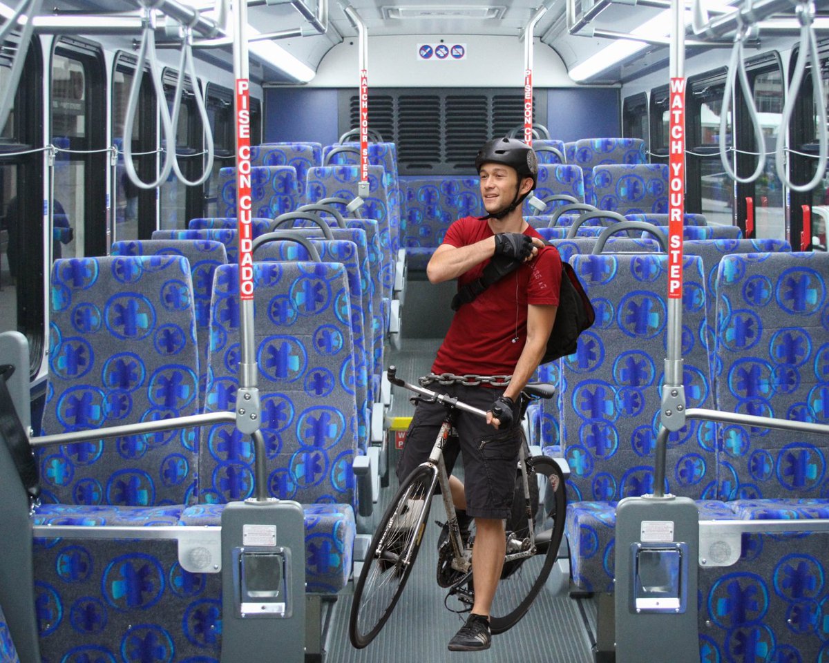 cincinnatimetro's tweet photo. I'm not sure how things work in Hollywood but here bikes go on the front mounted bike racks that are present on every fixed-route Metro vehicle, making it easy to bike with Metro, anytime. Also, can I get your autograph.
#CincinnatiMetro https://t.co/KvWlVCuWeH