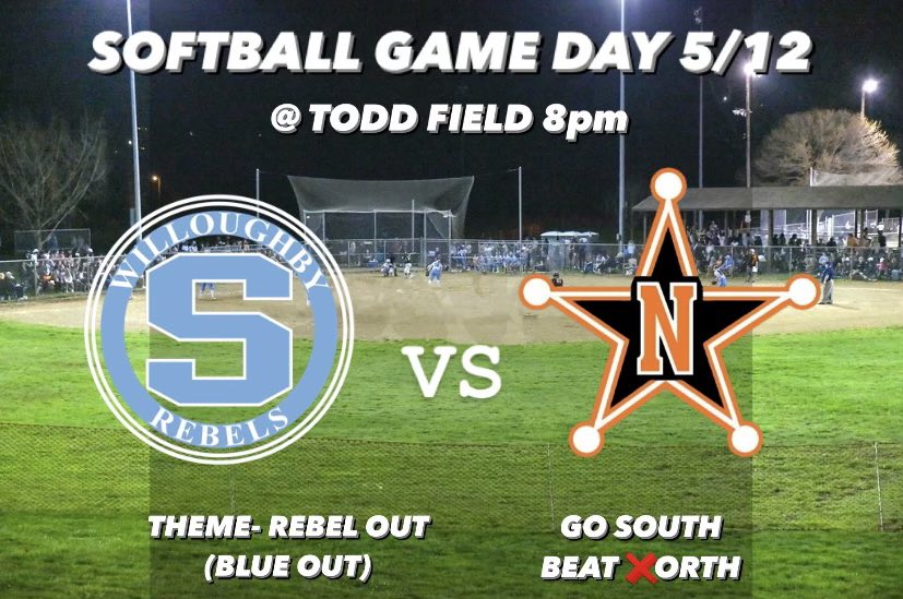 SHSRebelSS's tweet photo. GET HYPE FOR THE ❌ORTH SOUTH SOFTBALL GAME T❌ 
SEE YOU THERE REBS https://t.co/Llfvpqozmz