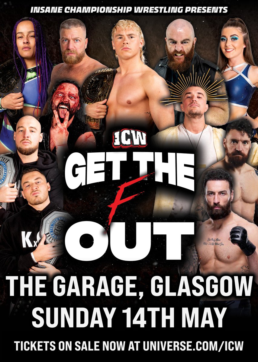 InsaneChampWres's tweet photo. We're down to the final 30 Standing tickets for Get The F Out, this Sunday at The Garage!

Get yours while you still can at https://t.co/SyDrIzmX2K! https://t.co/5BueP3VjG1