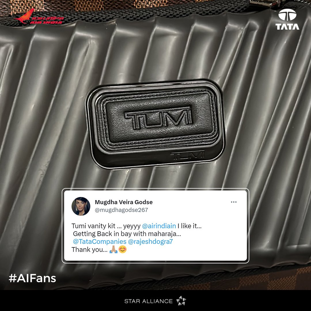 #FlyAI: Thank you for your kind words @mugdhagodse267 It gives us joy to see how our changes & transformation makes your journey a happy one. #AIFans #NonStopFlights #NonStopExperiences