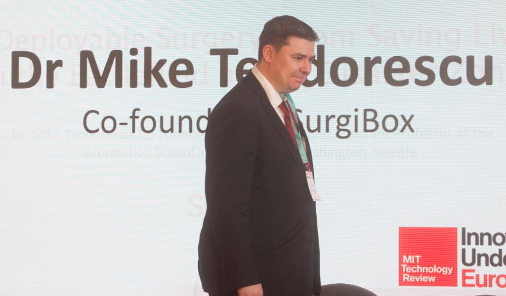 newbelfast's tweet photo. Dr Mike Teodorescu, Assistant Professor at University of Washington, presents on health company he started SurgiBox. Mike is a high-flying entrepreneur from 🇷🇴 based in Seattle. @SurgiBoxInc https://t.co/0jQbI0QgXJ