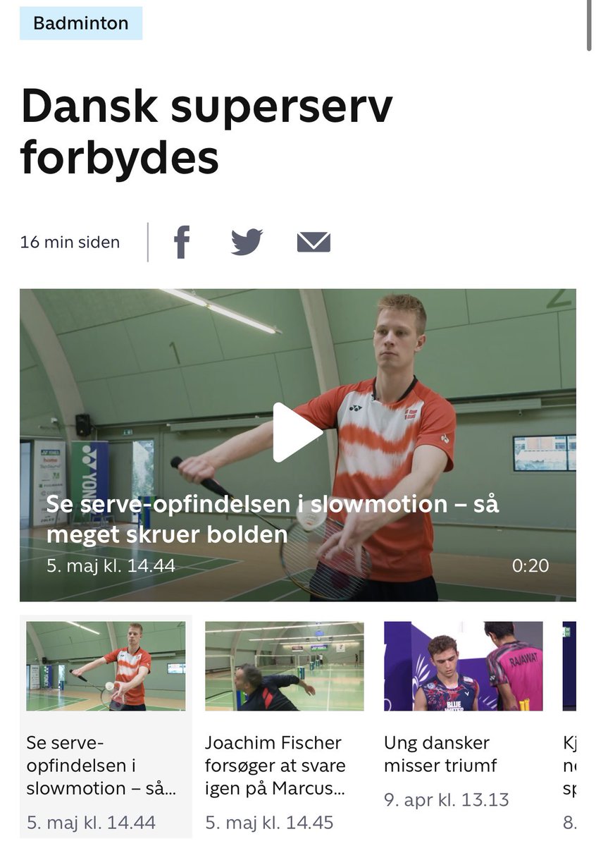 jacobqvirin's tweet photo. Man ved, man har udviklet noget helt sindssygt, når BWF reagerer SÅ hurtigt… 😂😂😂
Stærkt af Rindshøj 👉 https://t.co/5b55gZ8Hop
#baddk #badminton #SudirmanCup https://t.co/mF6EUu3mid