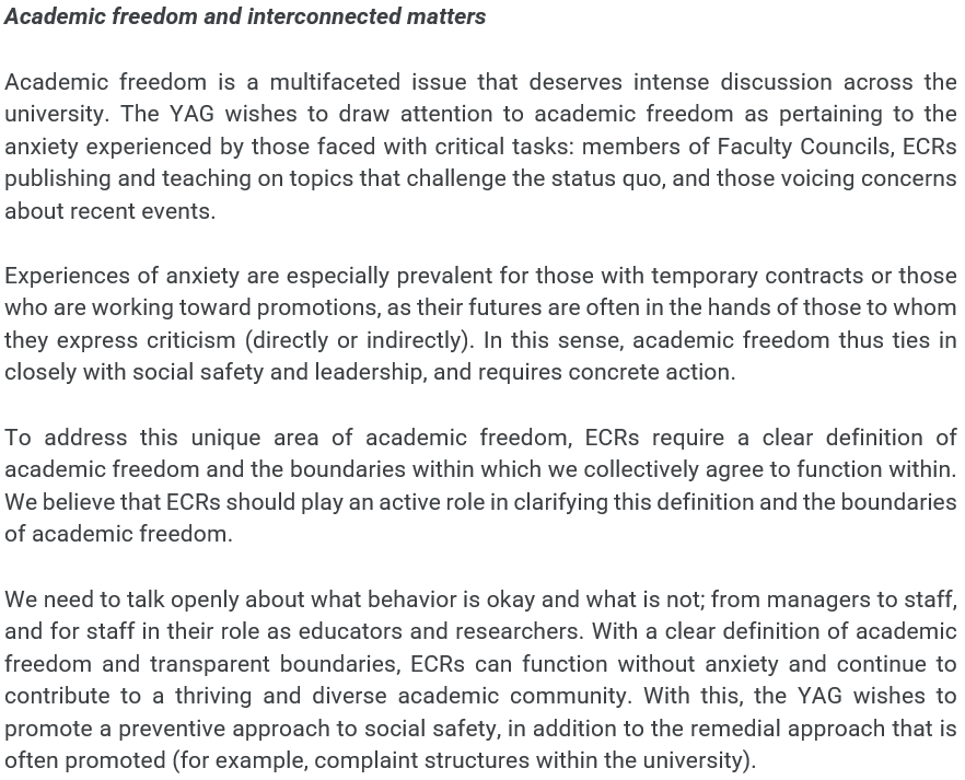 YAGroningen's tweet photo. The YAG calls for effective, transparent, and empathetic communication within the University of Groningen, and for genuine discussions on academic freedom.

See our statement below 👇 https://t.co/pRU6rSSo7j