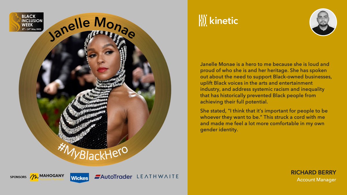 kineticwwUK's tweet photo. 8th - 14th May marks @BlackInclusionW, an initiative celebrating, empowering and amplifying Black voices. The week aims to share unsung and well known Black heroes with #MyBlackHero! #TogetherInAction #RealWorldResponsibility
Learn more about #BIW2023 https://t.co/wbqGarL8A7 https://t.co/WR3EX73hrF