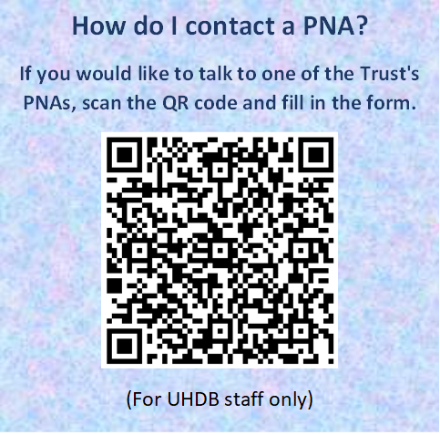 UHDB staff can scan the QR code below to access the PNA service. #UHDBproudPNA #IND2023 @UHDBTrust @emmakimber1979 @hill_karenhill3