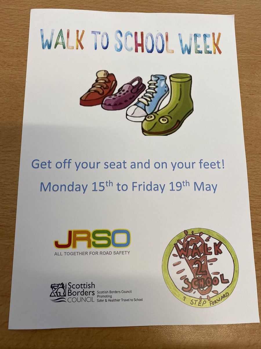 stpetersgala's tweet photo. Walk to School Week next week. Please join in and let’s try to get as many pupils waking, scootering or park and striding to school next week for as many days as they can. Walking to school is good for so many reasons. #W2SW https://t.co/DBxqQJATxW