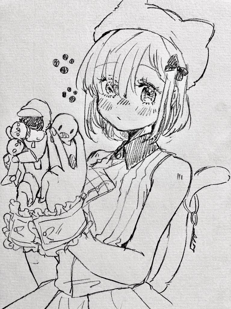 ネコチャンすみ昔に描いてる🐾この衣装可愛くて好