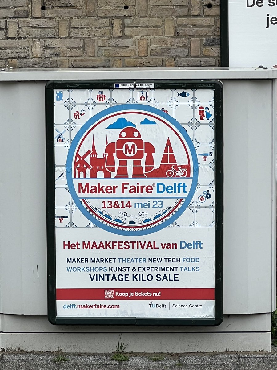 Morgen is het eindelijk zover. Get your tickets now! delft.makerfaire.com

#tudelft #indelft
