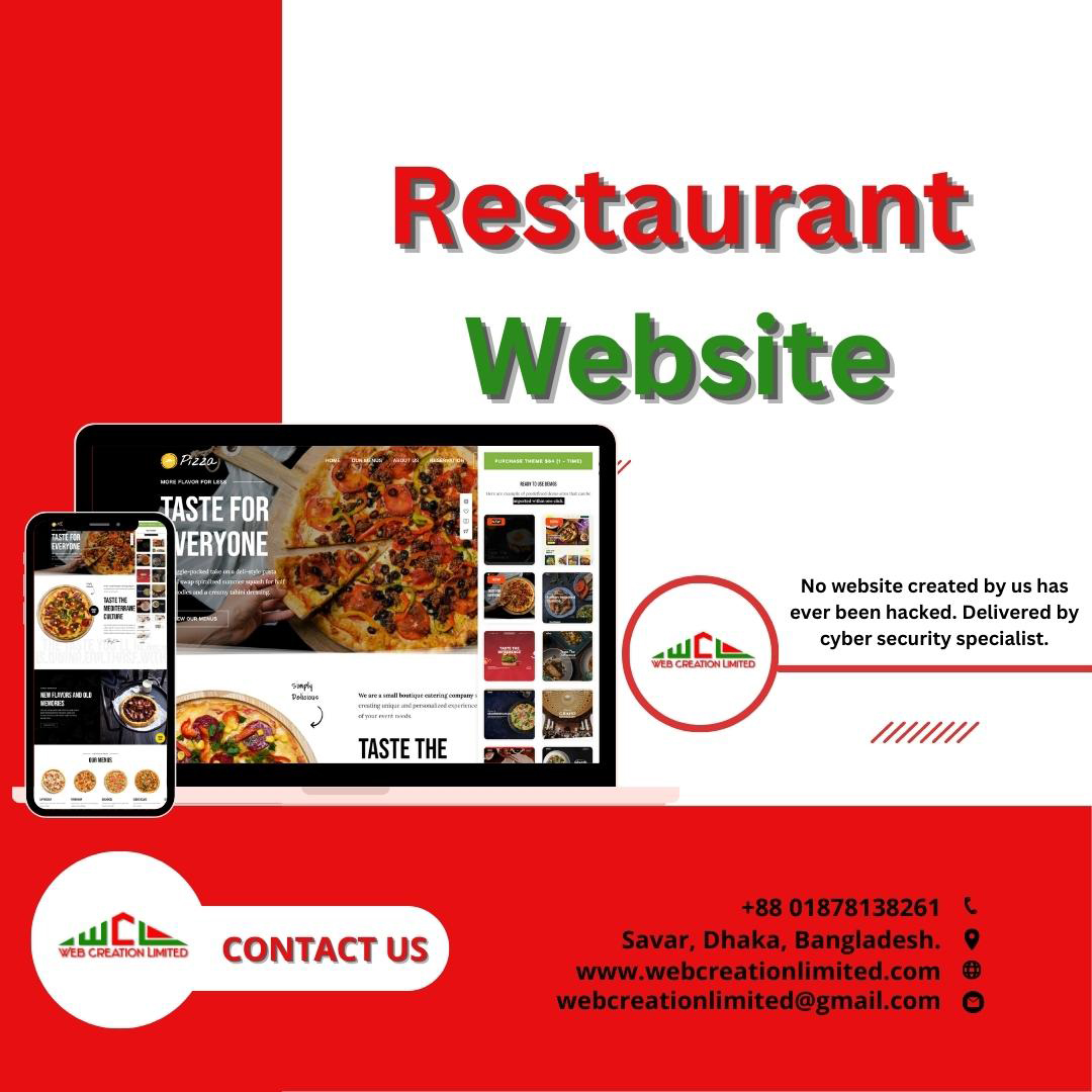 Thinking of restaurant/hotel/resort website?
Web Creation Limited is at your side

Contact for any website

📲/WhatsApp : +88 01878138261
📧 webcreationlimited@gmail.com
🌏 webcreationlimited.com