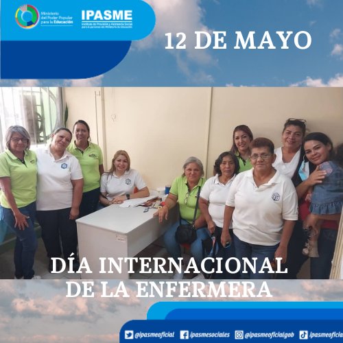Ipasme San Félix (@ipasmesanfelix) on Twitter photo #12May Desde la UM San Félix felicitamos a todos los profesionales de la #Enfermería por la celebración de su día internacional, a quienes laboran elmen SPNS y la gran familia <a href="/IpasmeOficial/">Ipasme Oficial</a>
#IpasmeContigo
#DiplomaciaUniónYCrecimiento
<a href="/NicolasMaduro/">Nicolás Maduro</a>
<a href="/_LaAvanzadora/">Yelitze Santaella</a>
<a href="/laraydv/">Yessenia Lara</a> #12May Desde la UM San Félix felicitamos a todos los profesionales de la #Enfermería por la celebración de su día internacional, a quienes laboran elmen SPNS y la gran familia <a href="/IpasmeOficial/">Ipasme Oficial</a>
#IpasmeContigo
#DiplomaciaUniónYCrecimiento
<a href="/NicolasMaduro/">Nicolás Maduro</a>
<a href="/_LaAvanzadora/">Yelitze Santaella</a>
<a href="/laraydv/">Yessenia Lara</a>