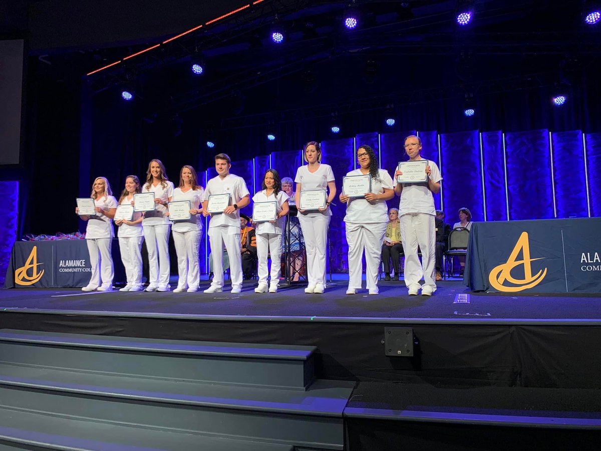 AlamanceCC's tweet photo. Join us in congratulating our nursing graduates as they receive their pins and embark on their careers as compassionate healthcare providers! 🎉🎓🎉
#ACCNursingPinning #NurseGraduates https://t.co/jPZ0rdAlKm