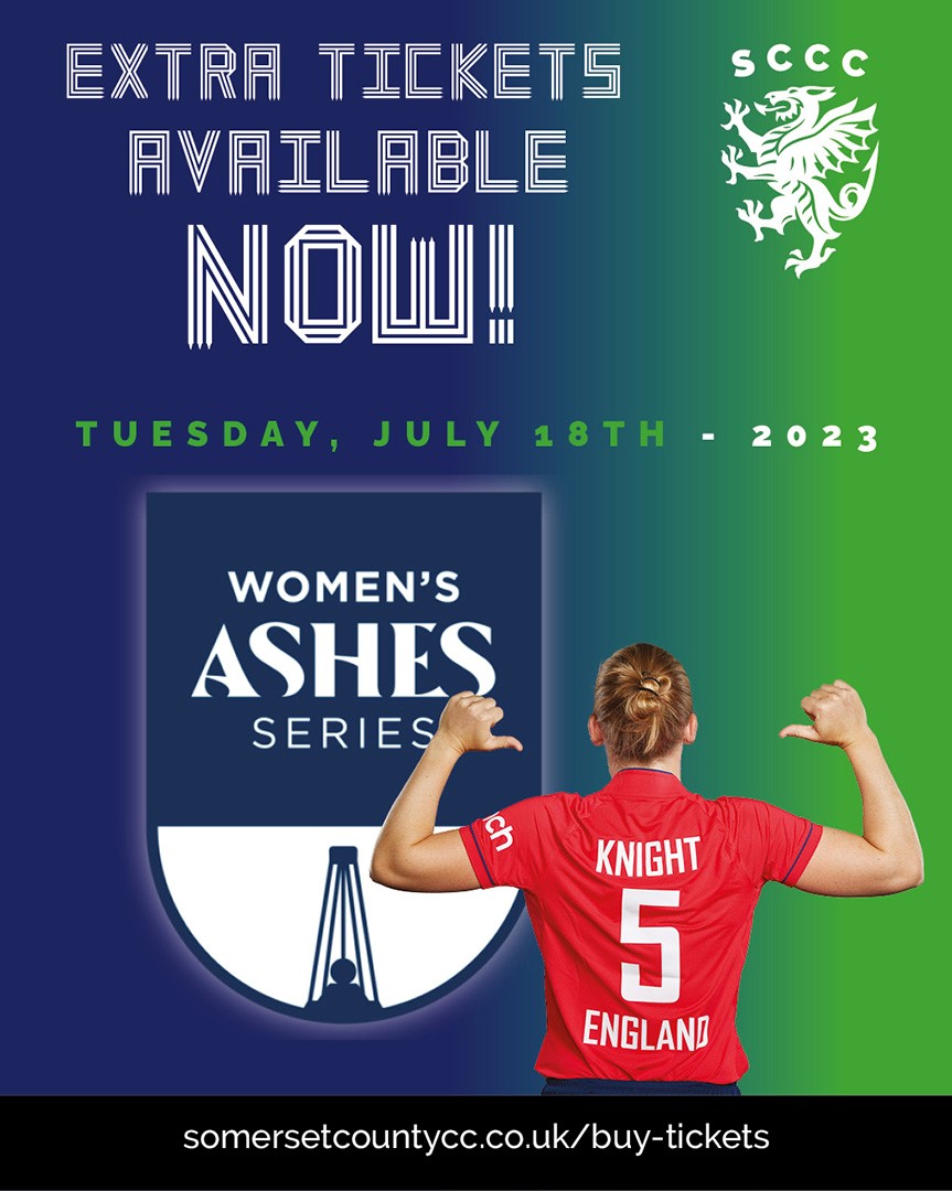 NEWS: Due to unprecedented demand, SCCC and ECB can today confirm 1400 extra capacity for the sold out Women’s Ashes ODI on July 18th at the CACG

BUY ➡️➡️➡️ somer.st/nwhT

#WeAreSomerset