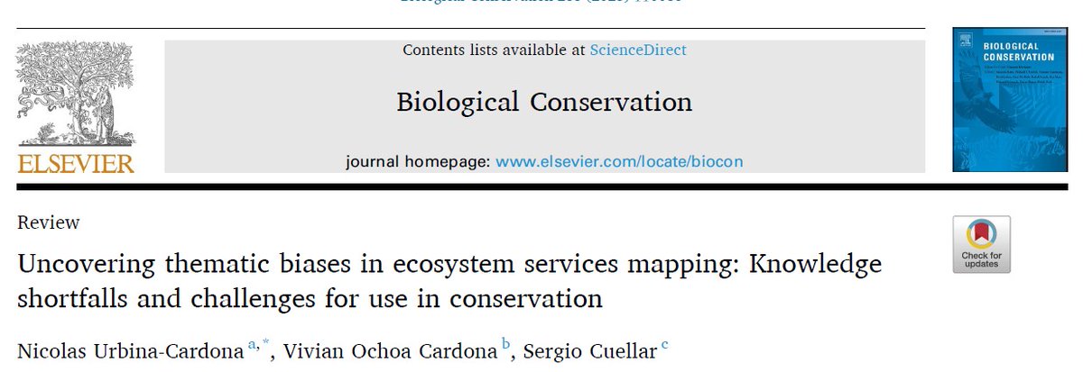 🌿📚✨ Uncovering thematic biases in ecosystem service mapping: knowledge shortfalls and challenges for use in conservation ✨📚🌿