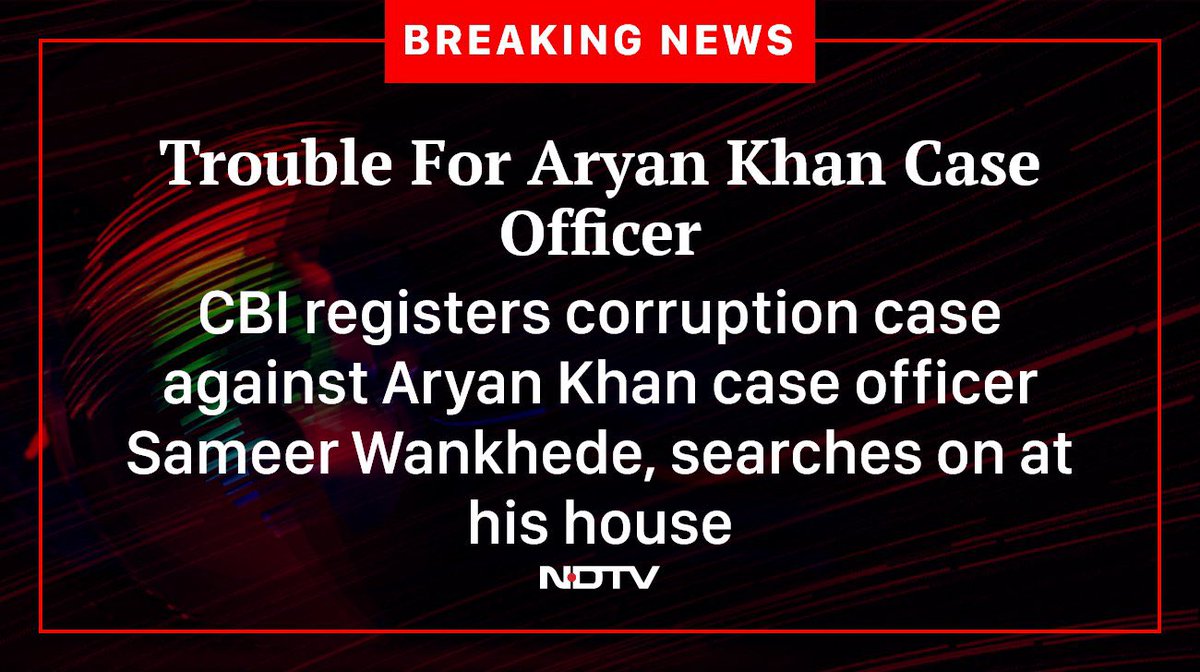This is Sameer Wankhede, an IRS.

He wrongly framed SRK son Aryan khan in 2021 and sent him to jail in a false case.

Aryan had to spend 22 days in jail.

Today CBI has registered corruption case against Sameer wankhede and raids are going on at more than 25+ locations.

One day