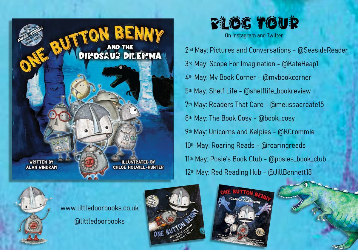JillBennett18's tweet photo. It’s #RedReadingHub’s turn on the #blogtour for the highly eventful #picturebook #OneButtonBennyandtheDinosaurDilemma @akwindram @Clos_Line_UK @littledoorbooks - read the review on the blog   https://t.co/hPF18okvee https://t.co/DV24akUxLR