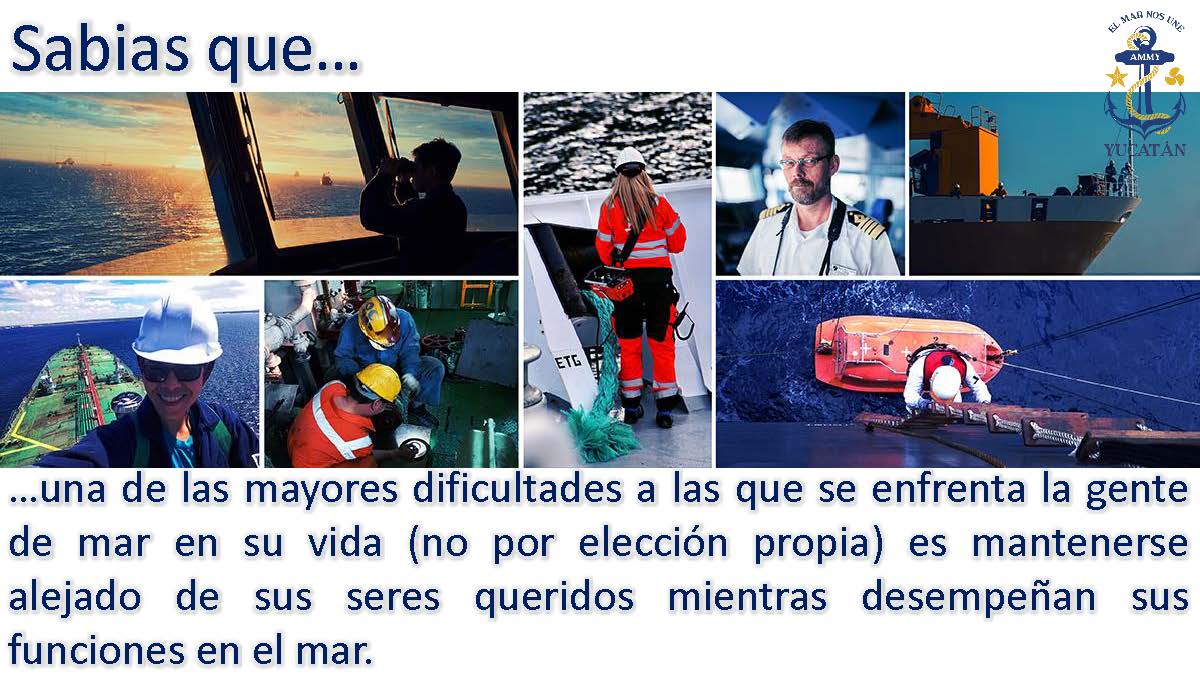 Sabias que…

…una de las mayores dificultades a las que se enfrenta la gente de mar en su vida (no por elección propia) es mantenerse alejado de sus seres queridos mientras desempeñan sus funciones en el mar.

#ElMarNosUne
#Asociacion de Marinos Mercantes de Yucatán - AMMY