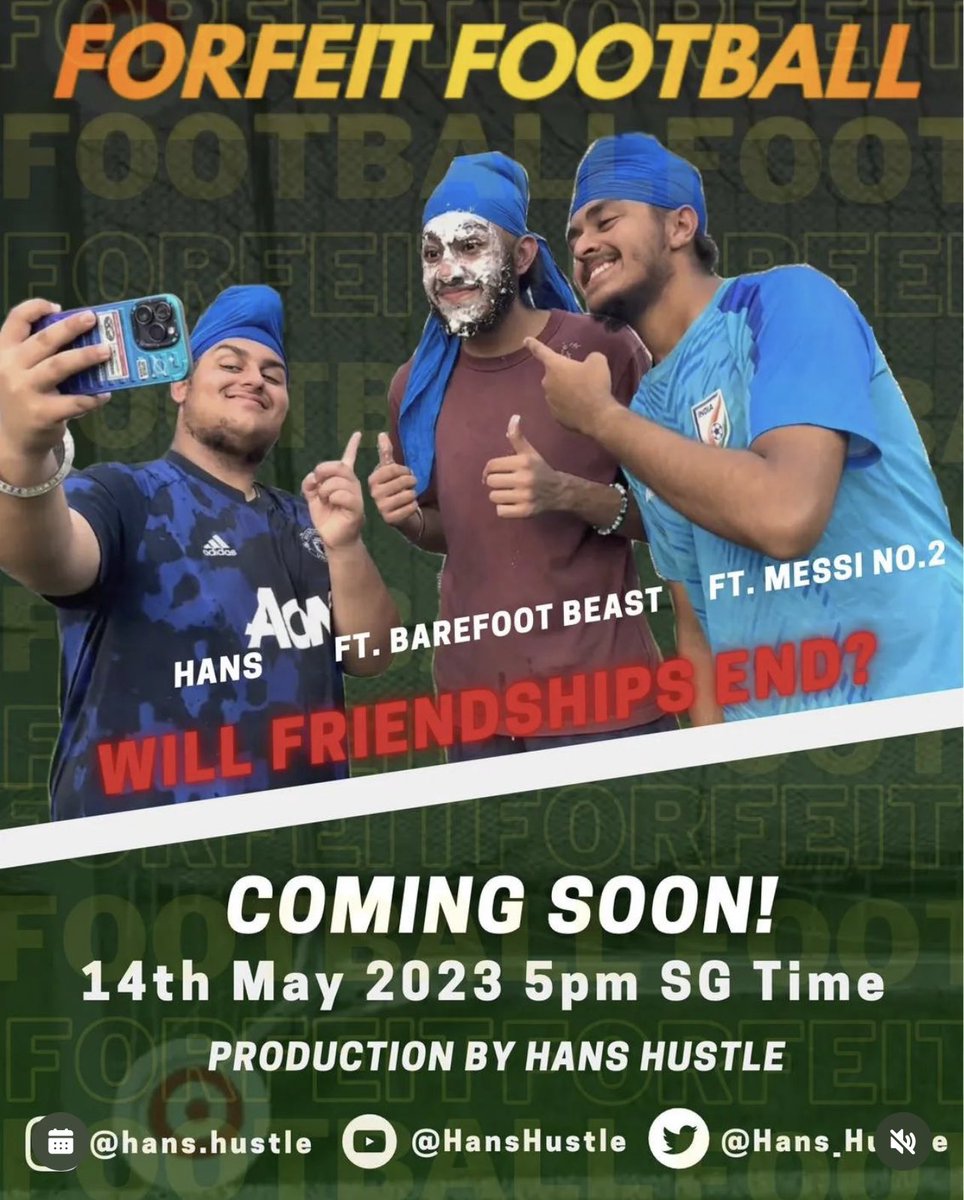 Hans_Hustle's tweet photo. SNEAK PEAK ALERT! 🚨 Get a taste of the laugh-out-loud moments from our Extreme Football Forfeit Challenge! 😂⚽ Head over to our YouTube channel soon for the complete video and hit that like, subscribe, and share button 💪🏆🎯 Click the link in our bio! 🚀🌟 https://t.co/pZMNMwQixd