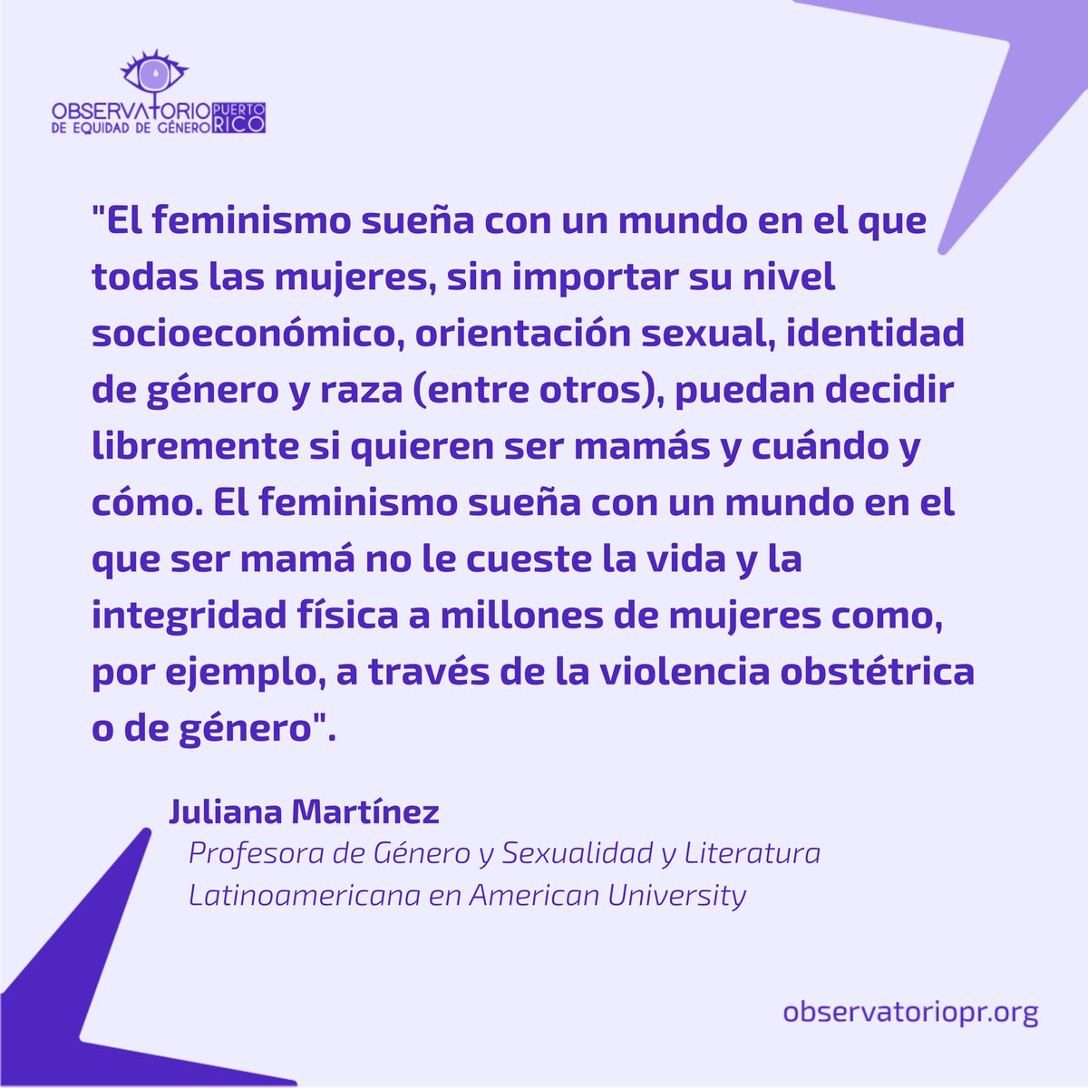genero_pr's tweet photo. Ser madre es una decisión que cada mujer debe tomar libre y voluntariamente, y no una imposición para cumplir con un mandato social. https://t.co/R1tdn7SG5c