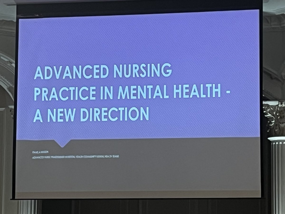 Our final guest speaker for the conference - Mental Health Advanced Nurse Practitioner - Pamela Wilson, yet another example of the excellent, diverse and expanding work undertaken in NHSCT.
