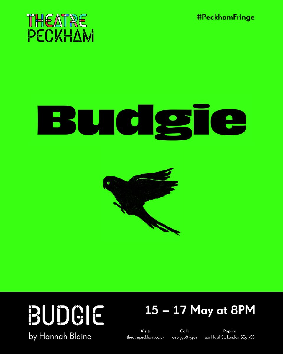 Heading to Peckham Fringe? Check out <a href="/budgieplay23/">BUDGIE</a>, running from 15-17 May &amp; featuring members of our Class of 2022! 

Plus, head to the Fourth Monkey blog to read our chat with the team behind Budgie to learn more about what inspired them to collaborate: ow.ly/L3sO50Oh7kG