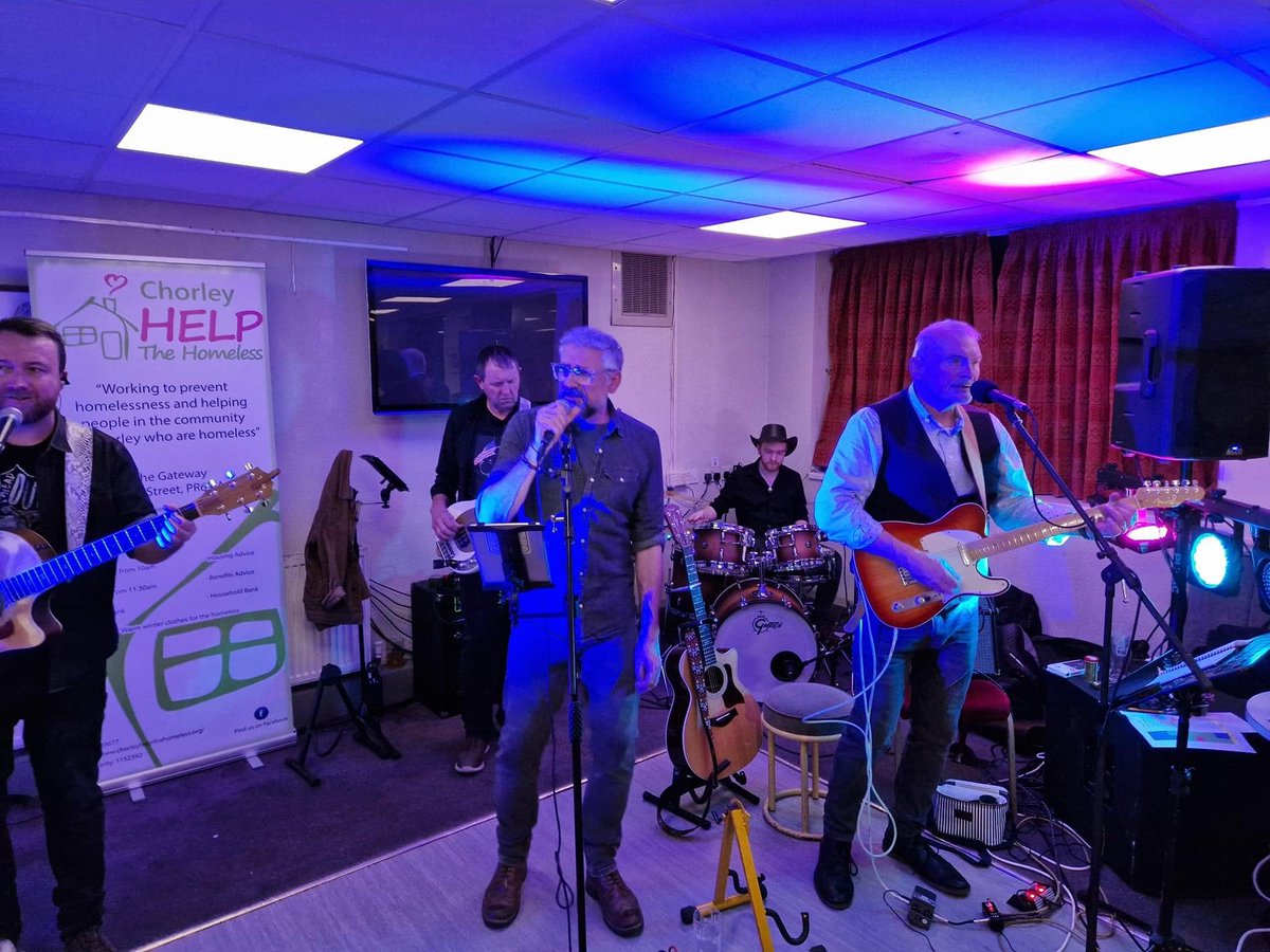 ChorleyHTH's tweet photo. The Symbolics raised an amazing £1,000 for Chorley Help the Homeless with a performance at Brinscall Cricket Club last Friday! Thank to The Symbolics for an awesome show, and of course to everyone who bought tickets and came and danced and sang along! https://t.co/mgn4qZwqUT