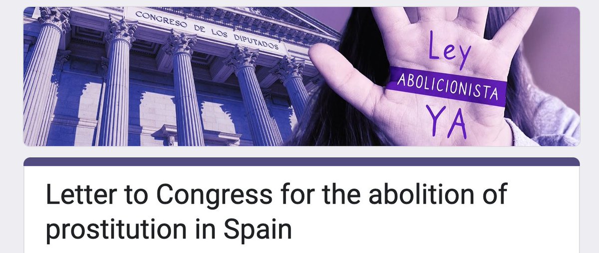 feminicidio's tweet photo. ¿Dónde está la Ley abolicionista? La preocupación por las mujeres prostituidas nos lleva a interpelar por carta a las/os diputadas/os ¡Súmate y firma ahora! Formulario:
👉ESPAÑOL:
https://t.co/t7qVAoMFlj
👉ENGLISH:
https://t.co/FQkYh9fQ7u
👉FRANÇAISE:
https://t.co/JcjzyNNYy5⬇️ https://t.co/XVphrUQDky