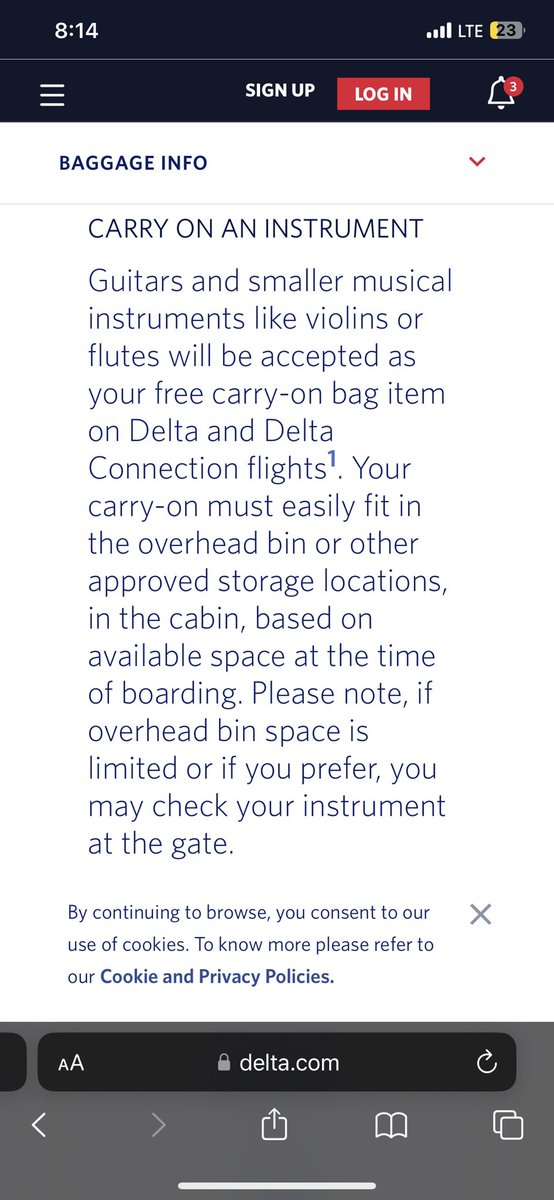 I’m first class <a href="/Delta/">Delta</a> .. Teach your flight attendants the rules, especially on on empty 33 passenger 34min flight. I shouldn’t have to deal with a back and forth over my guitar when there are empty bins and hella overhead space. Flight #DL5596