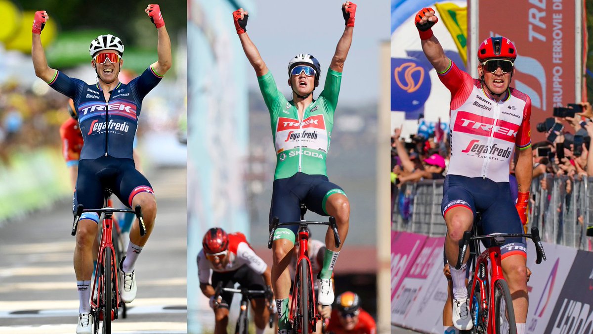 LidlTrek's tweet photo. In a space of 10 months @Mads__Pedersen went from zero Grand Tour stage wins to five - including one from each event.
Here is the history of the Pederslam 🇩🇰🎯

🗞https://t.co/nmlN8vMe6U https://t.co/ZIHYwIwGVp