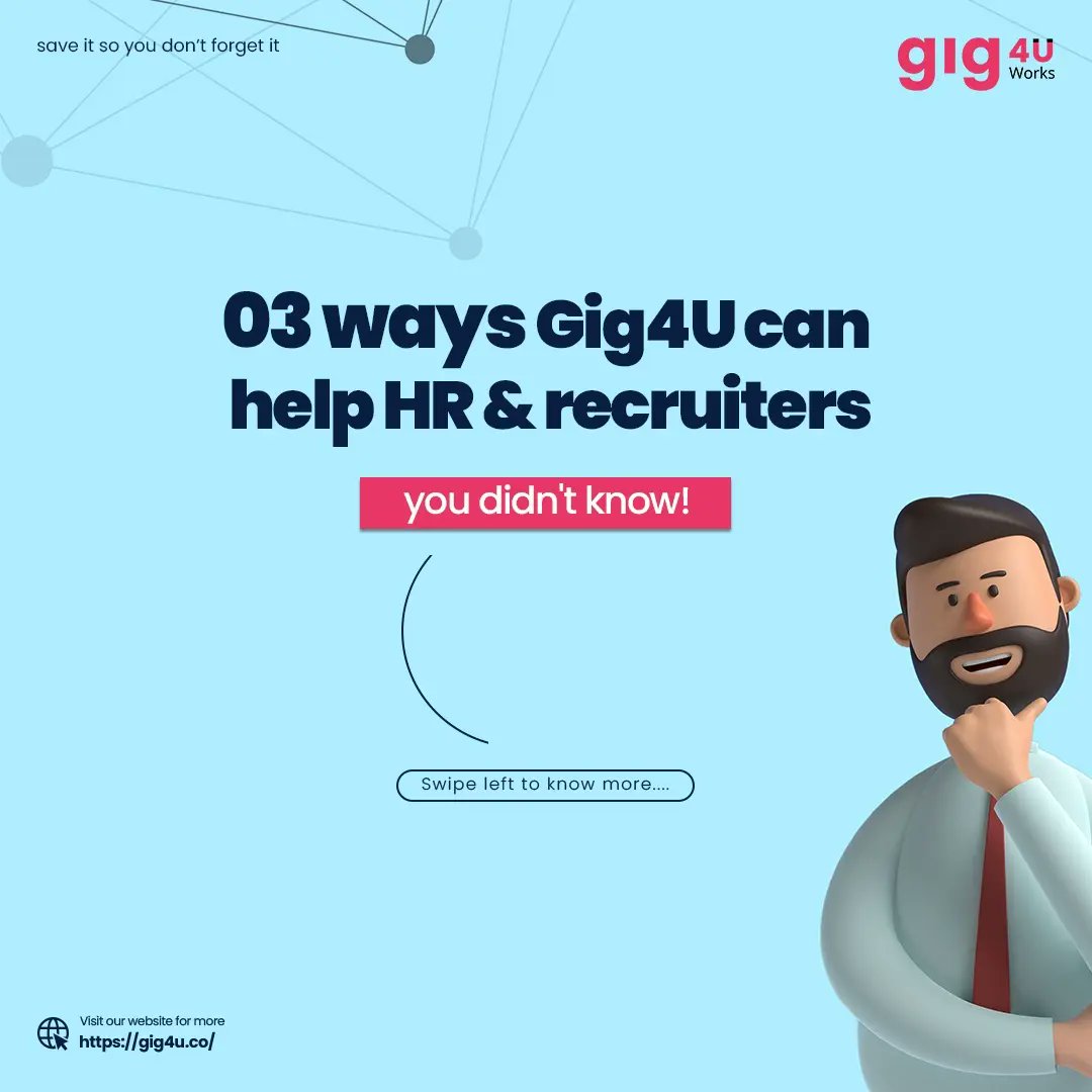 gig4_u's tweet photo. 3 Ways Gig4u Help HR & Recruiters!!
Hire Now Only on https://t.co/tfWREtFUir!!
.
.
.
.
.
#gig4u #freelancemarketplace #freelancing #freelancecareer #freelancelife #business #startups #hirevirtualassistant #hirefreelancer #freelancingbusiness #businessgrowth #growthopportunities https://t.co/rFOHDC6IYc