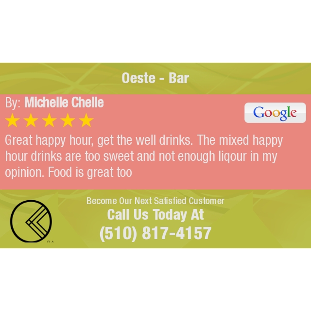 5 Star: Michelle c. "Great happy hour, get the well drinks. The mixed happy hour..." maps.google.com/?cid=911909947…
