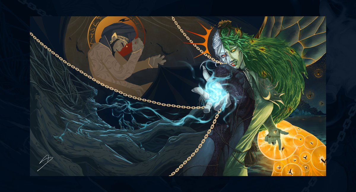A_Suppa_art's tweet photo. Serrana and Maxwell
My most recent commission

#illustration #dungeonsanddragons #dnd #dndart #oc #originalcharacter #dnd5e #characterart #rpg #digitalart #fantasy #fantasyart #art #vampire #vampireart #druid #driad #dndcommission #commissionsopen https://t.co/r5CVU5Bt1s