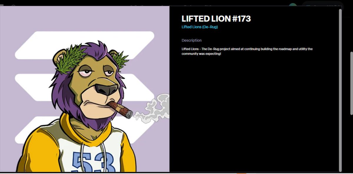Big update for lions👑 this coming weekend in relation to utility!!🛠️

Mint here!!
linktr.ee/liftedlionsnft

Stake your lions here!! Earn$ROID🐸
stake.cardinal.so/roid

#UPDATE #LiftedLionNFT #SolanaNFT #SolanaCommunity