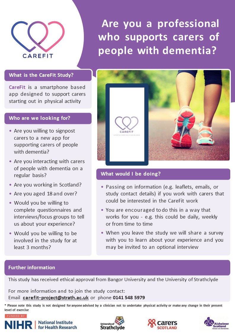 carefitstudy strathclyde (@carefit_study) on Twitter photo To help us understand sustainable pathways to implementation <a href="/carefit_study/">carefitstudy strathclyde</a> is also seeking professionals to be a part of the study. Check out the flyer below to see if you might want to take part. To help us understand sustainable pathways to implementation <a href="/carefit_study/">carefitstudy strathclyde</a> is also seeking professionals to be a part of the study. Check out the flyer below to see if you might want to take part.