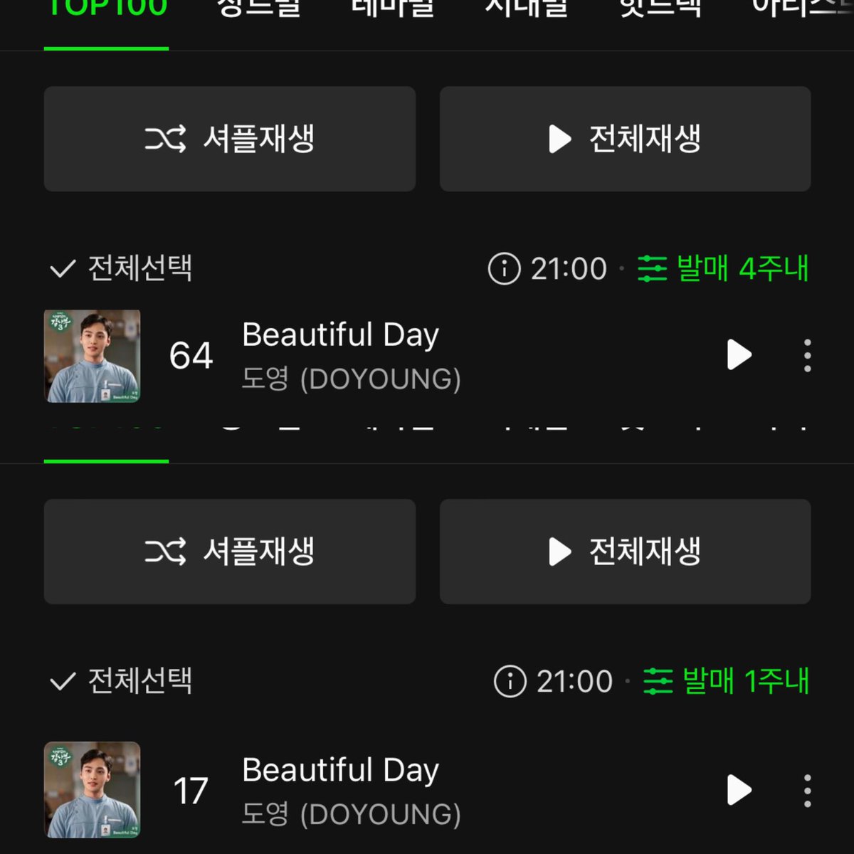 #뷰티풀데이_낭닥오스트_나왔도영
#도영이와_뷰티풀_낭닥데이

도영팀 잘하고 있어요 ~~ 
스밍 이상 없는지 틈틈이 확인하고, 낭닥 방영할 때 멜론 검색어 ‘도영’ 올려놓자요 🫡🤍🤍