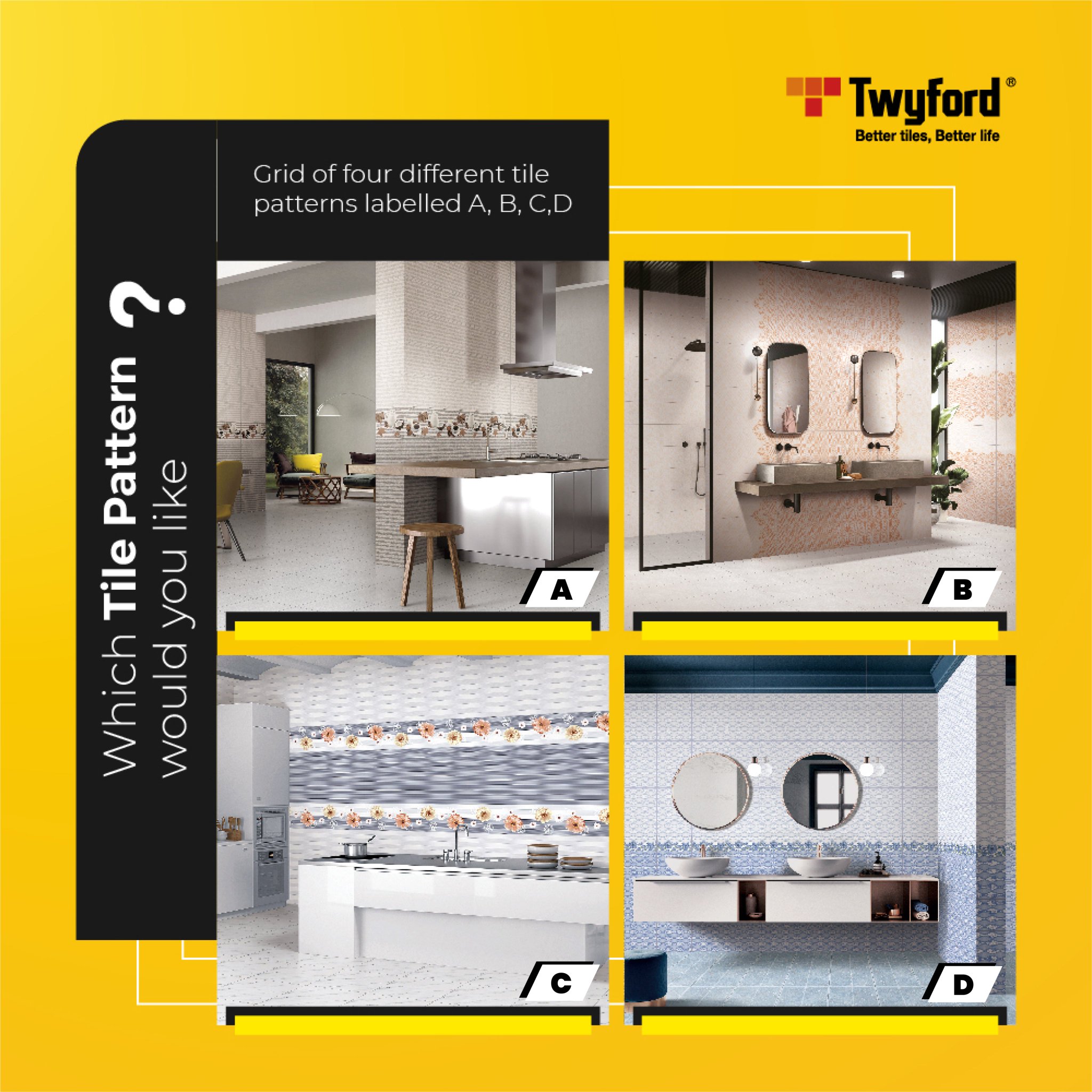 Twyford Official on Twitter "Which Tile pattern would you like for