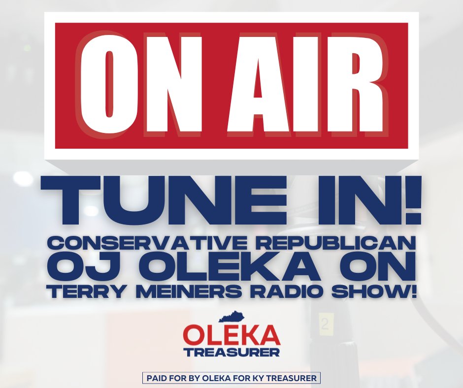 OlekaforKY's tweet photo. TUNE IN as I join @TerryMeiners on @840WHAS today at 4:35pm to talk about my campaign for State Treasurer!

Listen live at https://t.co/F9Zc0M92SB https://t.co/YeNILkYbuN