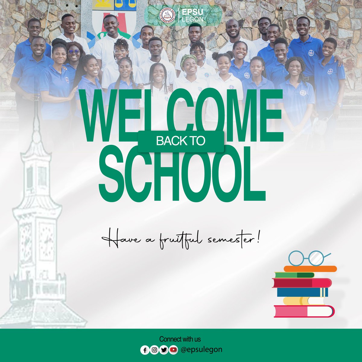 epsulegon's tweet photo. It's the beginning of another semester and we warmly welcome you back to campus.

We wish you all the best in the second semester. Don't forget to join us in our weekly activities. Remain blessed.

#epsu #epsulegon #atpeacewithall #oneinchrist https://t.co/ZgjW8JFLn8