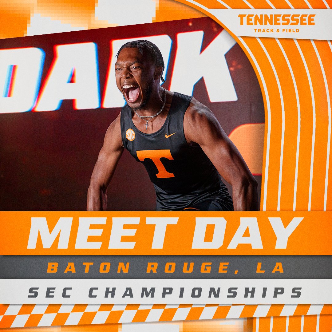 Vol_Track's tweet photo. Bringing the 𝘿𝘼𝙍𝙆 𝙈𝙊𝘿𝙀 energy to day 2️⃣ in Baton Rouge!

🎽 SEC Outdoor Championships
🏟 Bernie Moore Stadium
💻 SEC Network+
📲 https://t.co/JstDtFV002 (12:30pm)
📲 https://t.co/rUM2Tm2JqA (6pm)
📊 https://t.co/4g0dQEN4UT https://t.co/0IqqYeUjUk