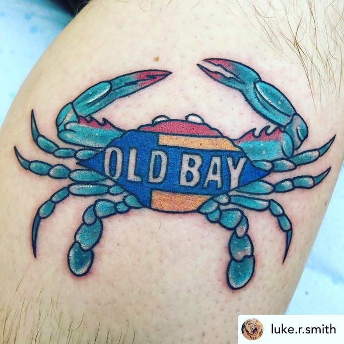 FOXBaltimore's tweet photo. To celebrate Preakness Week, Old Bay is offering its fans a chance to make their love permanent with aN Old Bay tattoo on May 16. This year's tattoo designs will be released to the public on Monday. To get an idea, below are some of Old Bay 2019’s tattoos

https://t.co/Z2umzAQkwB https://t.co/vwB9CKzShe