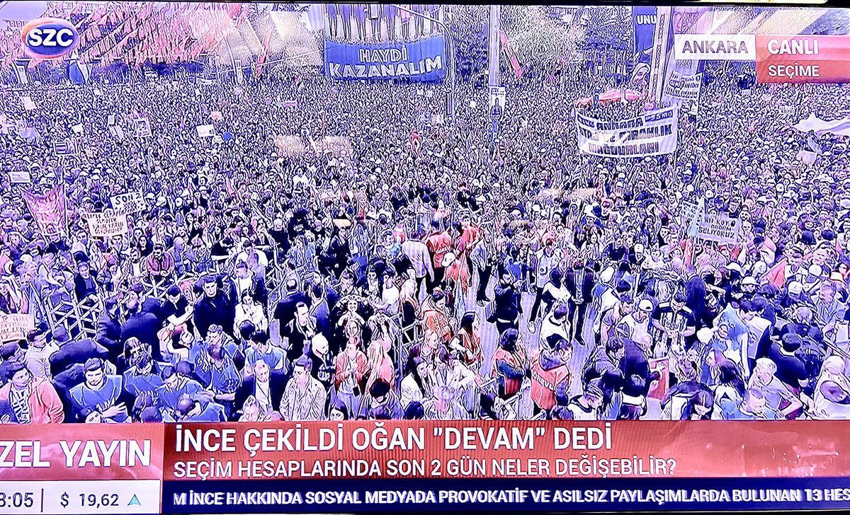 DİKKAT EDİN CHP TANDOĞAN MİTİNGİNDE CHP’LİLER SEYREK DURARAK MEYDANI DOLU GÖSTERMEYE ÇALIŞIYOR…