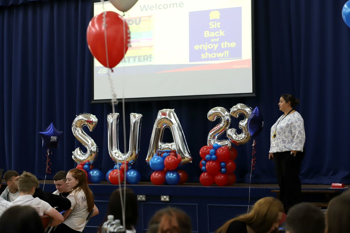 Our year 11 students had a fantastic morning at their leavers' assembly.  We're sending them lots of good luck for their exams next week! #TeamSUA