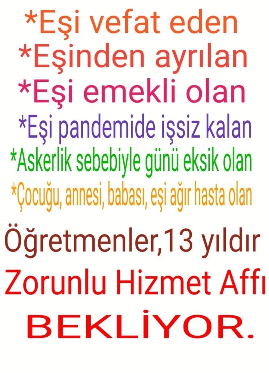 <a href="/yildirimkaya40/">Yıldırım Kaya</a> Öğretmenler ZORUNLU HİZMET MUAFİYETİ İSTİYOR 13 senedir bekliyoruz