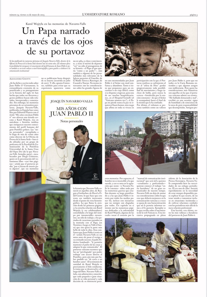 Un Papa narrado a través de los ojos de su portavoz. Karol Wojtyła en las memorias de Navarro-Valls <a href="/Planetadelibros/">PlanetadeLibros</a> - L'Osservatore Romano <a href="/oss_romano/">L'Osservatore Romano</a> osservatoreromano.va/es/news/2023-0…