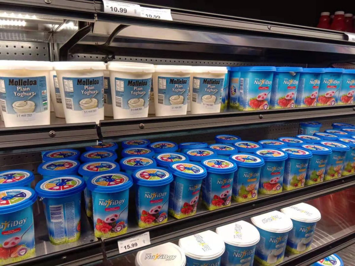 Graduates from National University of Lesotho (NUL) own a chain of stores (Enrich Stores).

The fridges in the store are built by the engineering students.

The yoghurt  (Molleloa) is also produced by NUL graduates.